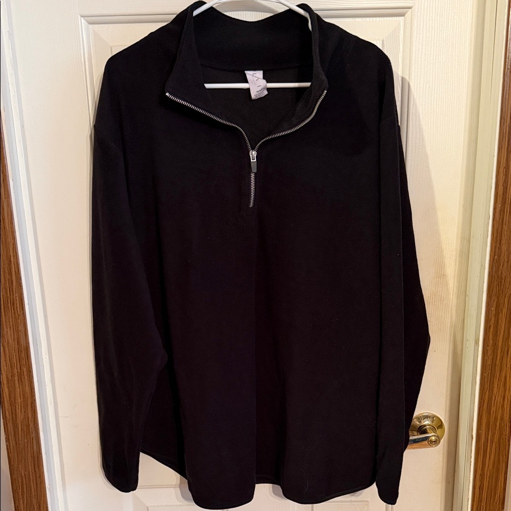 Classic Black Quarter-Zip Women's Sweatshirt